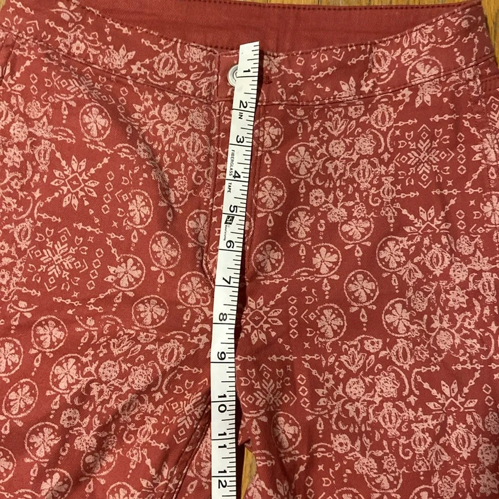 Red Patterned Flare Pants - Picture 3 of 5